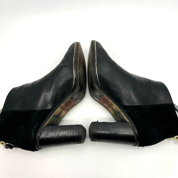 Ted Baker Azaila Black Suede and Leather Heeled Boots Women's 7 US - Picture 7 of 8